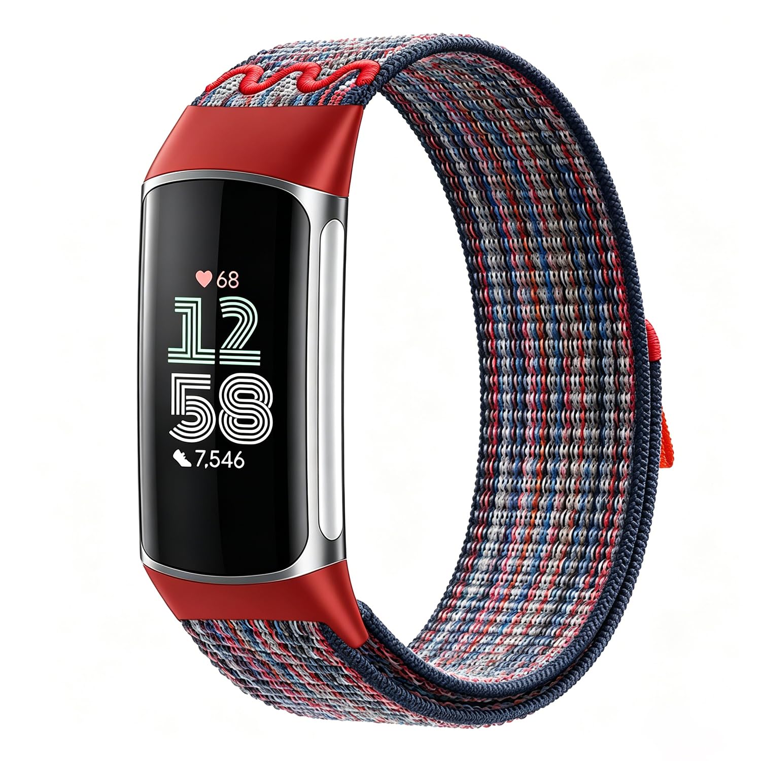 Aurrain Nylon Watch Strap Compatible Fitbit Charge 6 Elastic and soft nylon sports Watch Strap,for Fitbit Charge 5 unisex