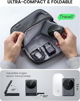Lamicall Magnetic 3 in 1 Foldable Charging Station for Apple MagSafe