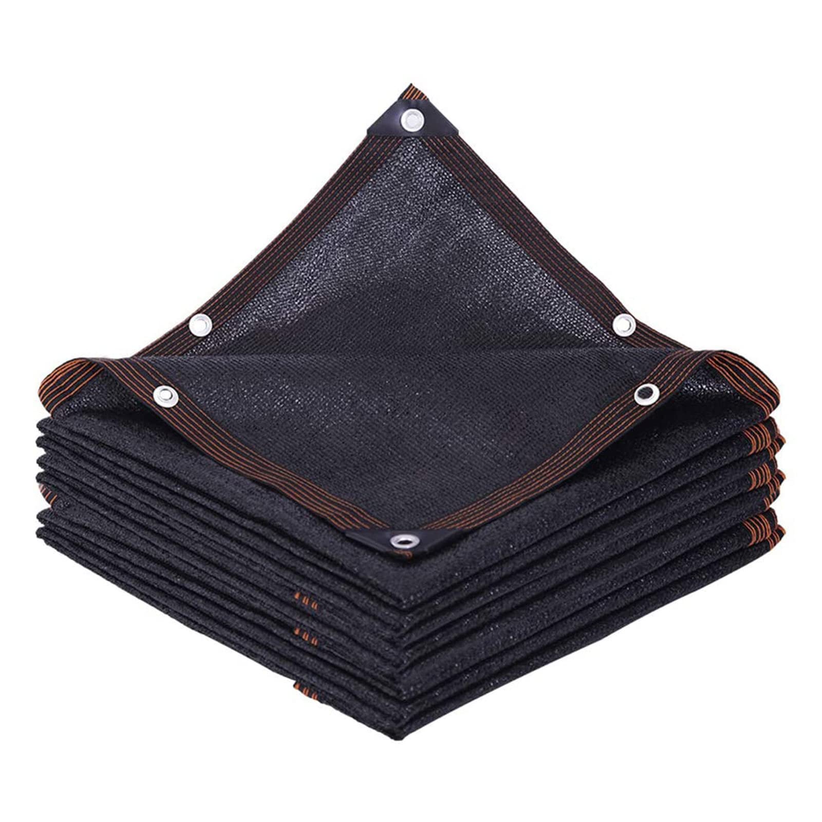 GJZQDKX UVResistant Shade Sail 5x6m (16x20ft) Black Outdoor Sun Shade Canopy Breathable Mesh Tarpaulin Windproof Cover for Garden Balcony Courtyard Patio Protection