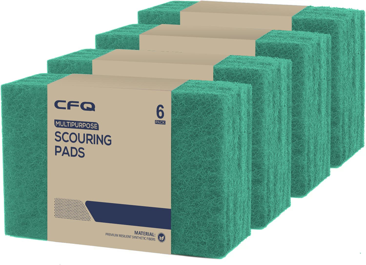 Heavy Duty Scour Pads, Scouring Pad and Kitchen Dish Cleaning Sponge Set for Washing Dishes, along with Kitchen Scrub Pads, Scrubbers Sponges for Dish Scrubbing (24 Pack Green)