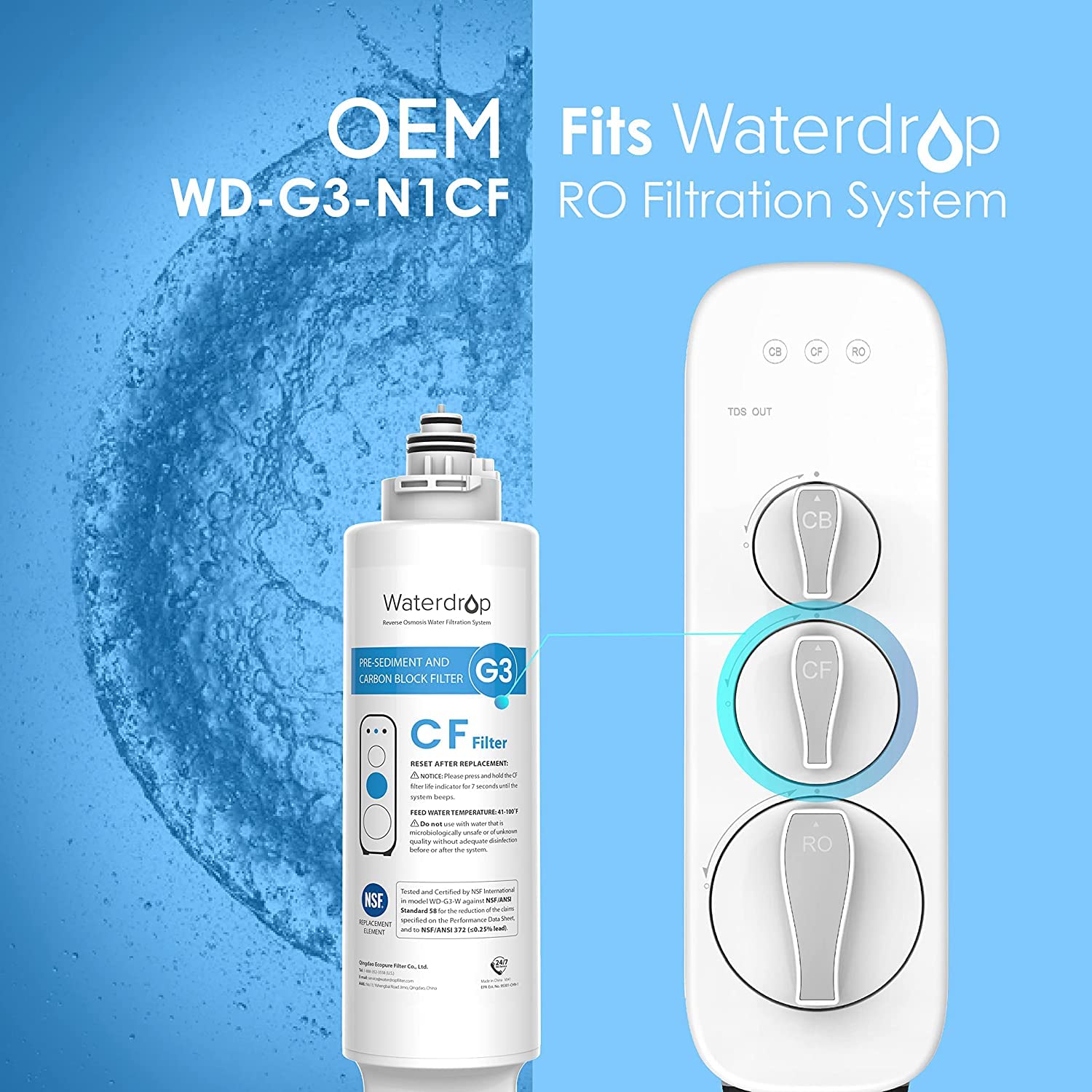 Waterdrop WD-PF-01A Plus - Filtri di ricambio per tutti i sistemi di