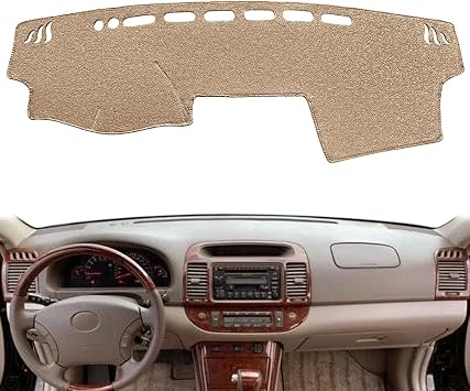 Dash Cover Mat Custom Fit for Toyota Camry 2002 2003 2004 2005 2006 with Cutout for Sensors and Dash Speakers, Dashboard Cover Pad Carpet02-06 Beige J40