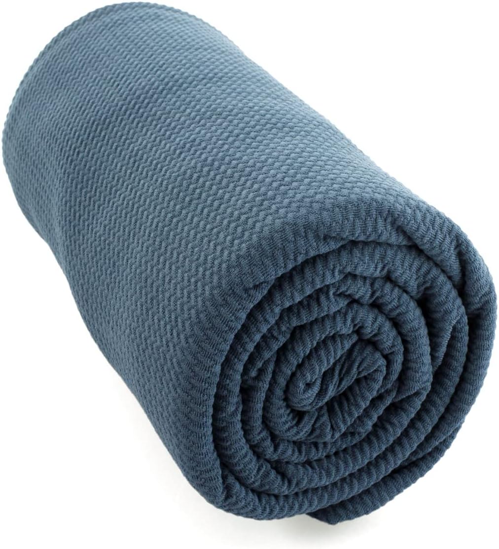 Liverpool Bullet Fabric Textured Knit Jersey 4 Way Stretch - Antique Blue 1 Yard