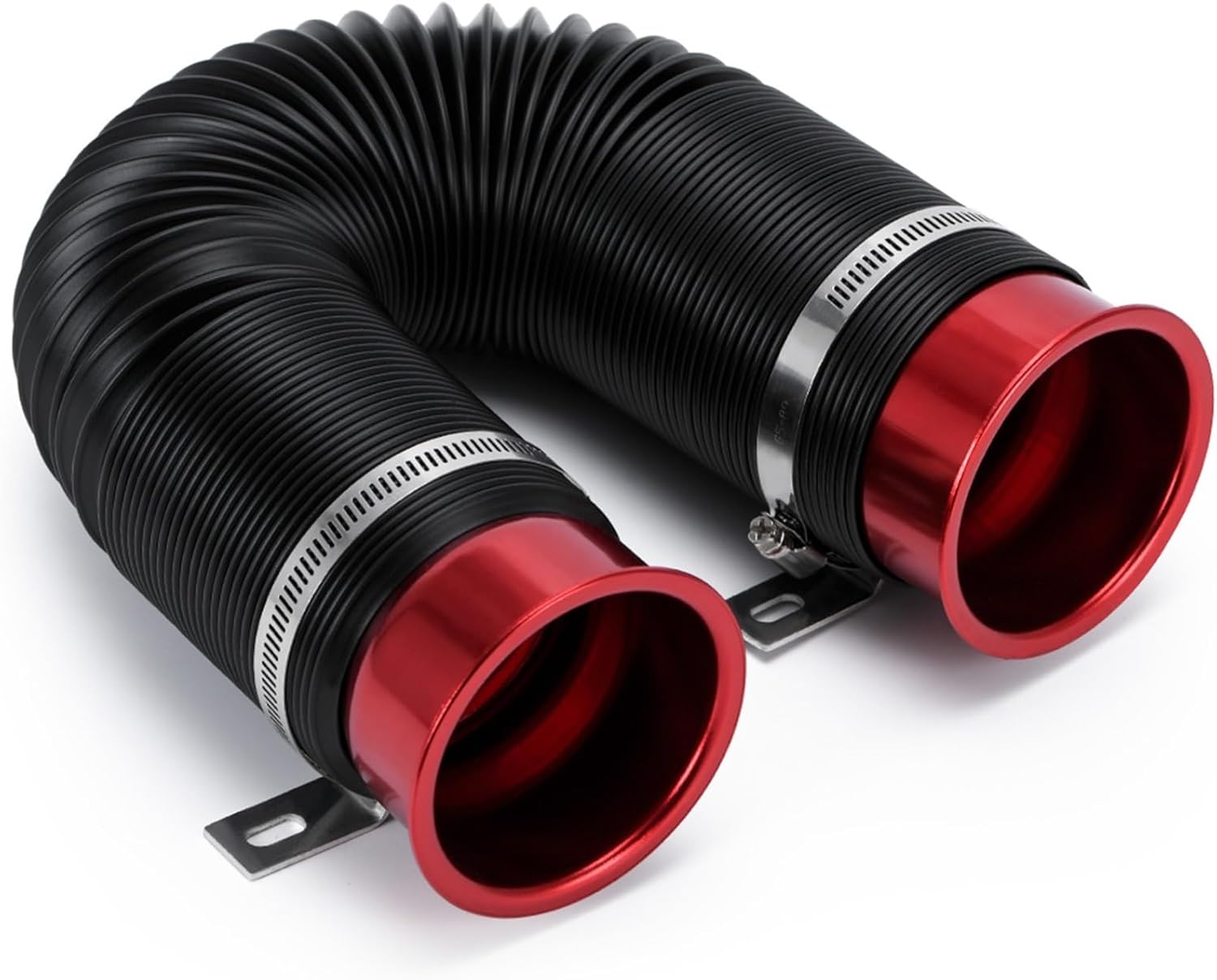 Air Intake Hose 76mm / 3 inch Universal Flexible Car Engine Cold Air Intake Hose Inlet Ducting Feed Tube Pipe With Connector & Braket Flexible Air Filter Intake Hose