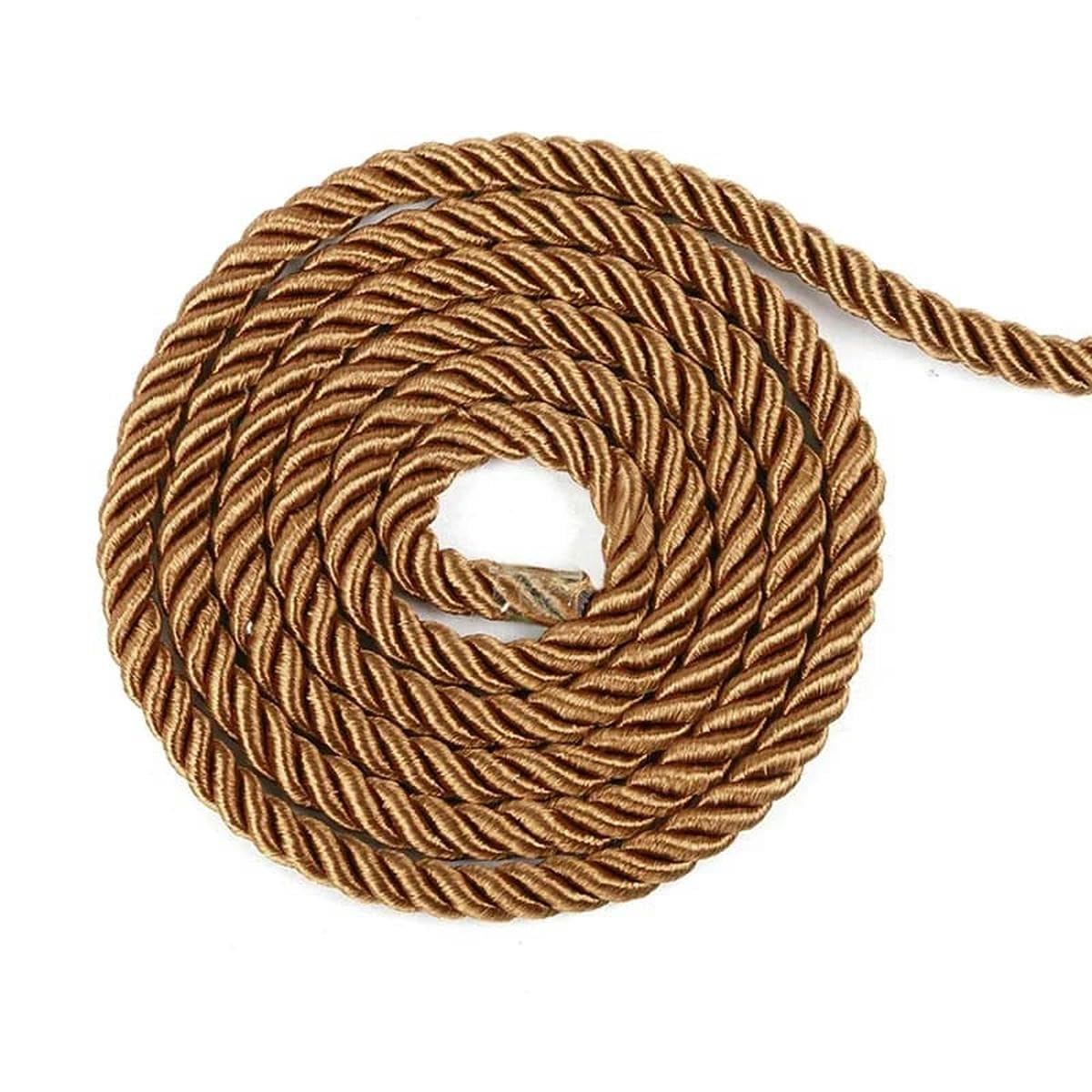 Macrame Cord Twisted String 5 Yards Waxed Braided Twisted Macrame Cord 6mm Multicolor(Coffee)