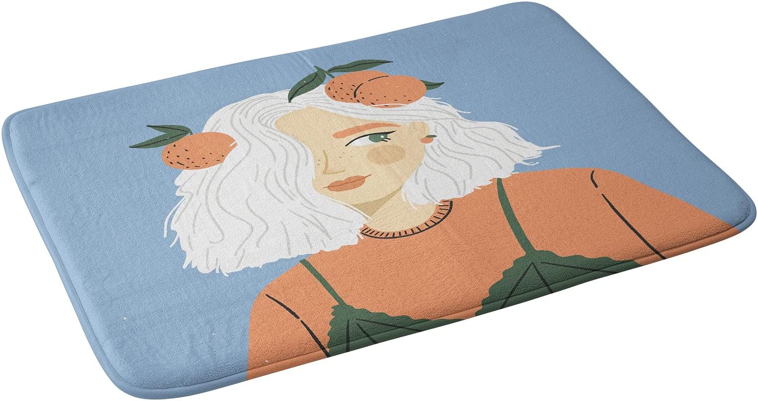 Deny Designs2021 Bath Mat, 17" x 24", Charly Clements Clementine Girl