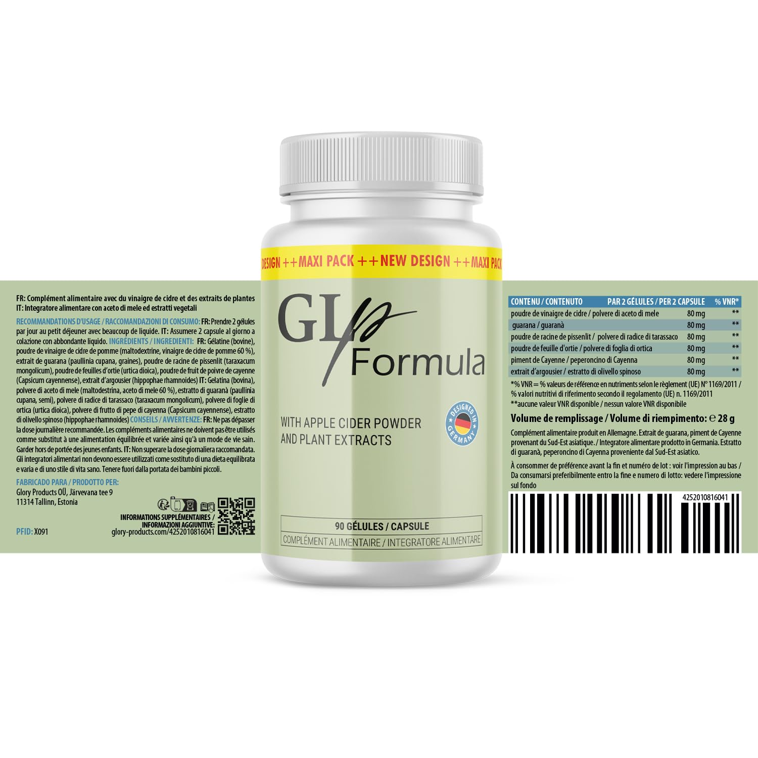 Formula Gélules | Le compagnon idéal pour atteindre votre objectif | Sans gluten ni lactose | 90 gélules