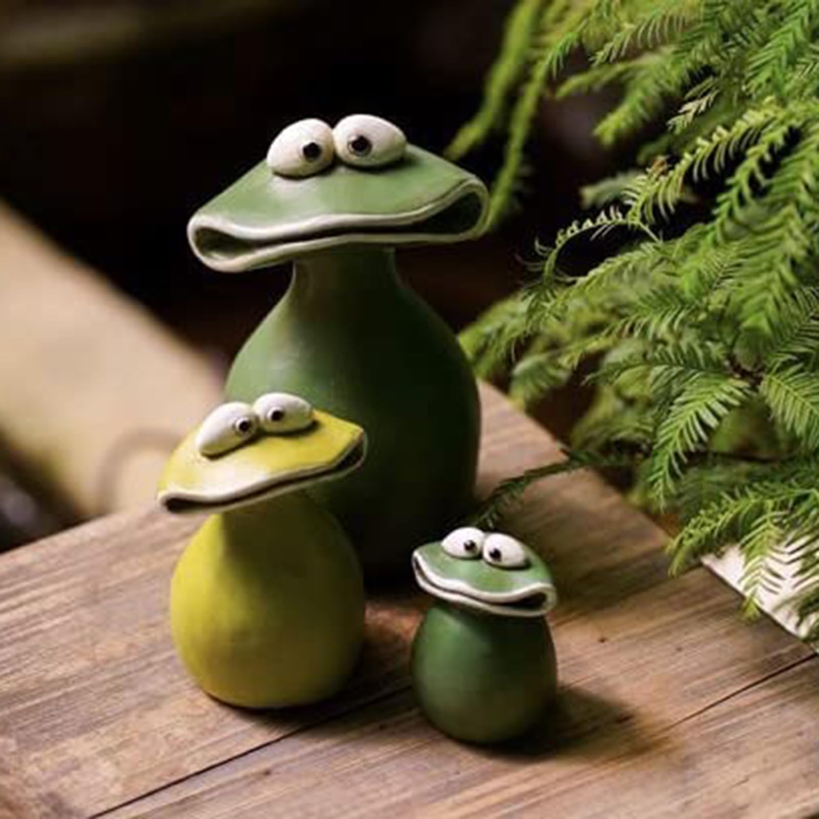 Adornos de rana para jardín, estatuas de animales de resina resistente a la intemperie para decoración al aire libre, ideal para balcones, mini estanques y terrazas
