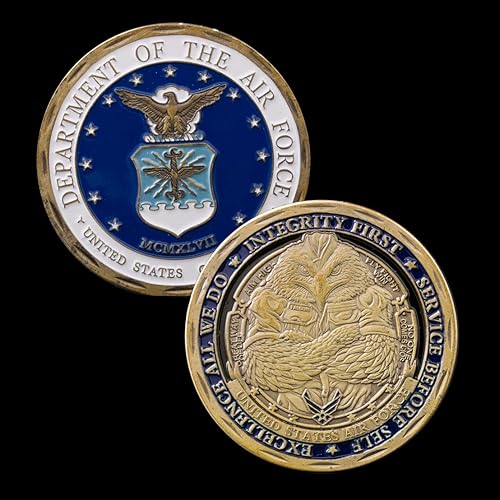 U.S.AF Valores fundamentales Fuerza Aérea Desafío Militar Moneda Colector