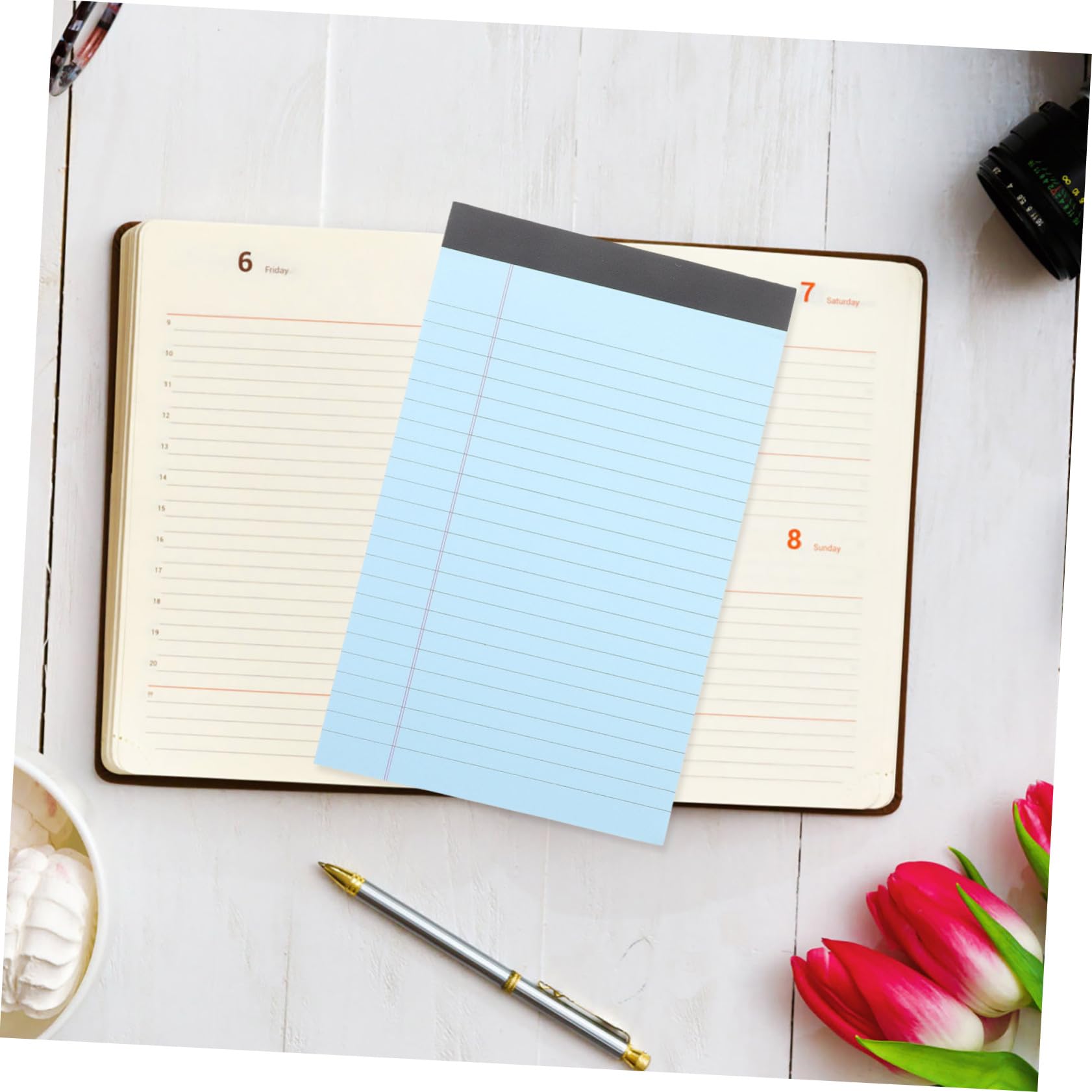 8 pezzi Blocco Note Carta Larghe Righe Taccuino Portatile con Fogli Staccabili per Scuola Ufficio e Casa Leggero e Pratico per Organizzazione e Pianificazione