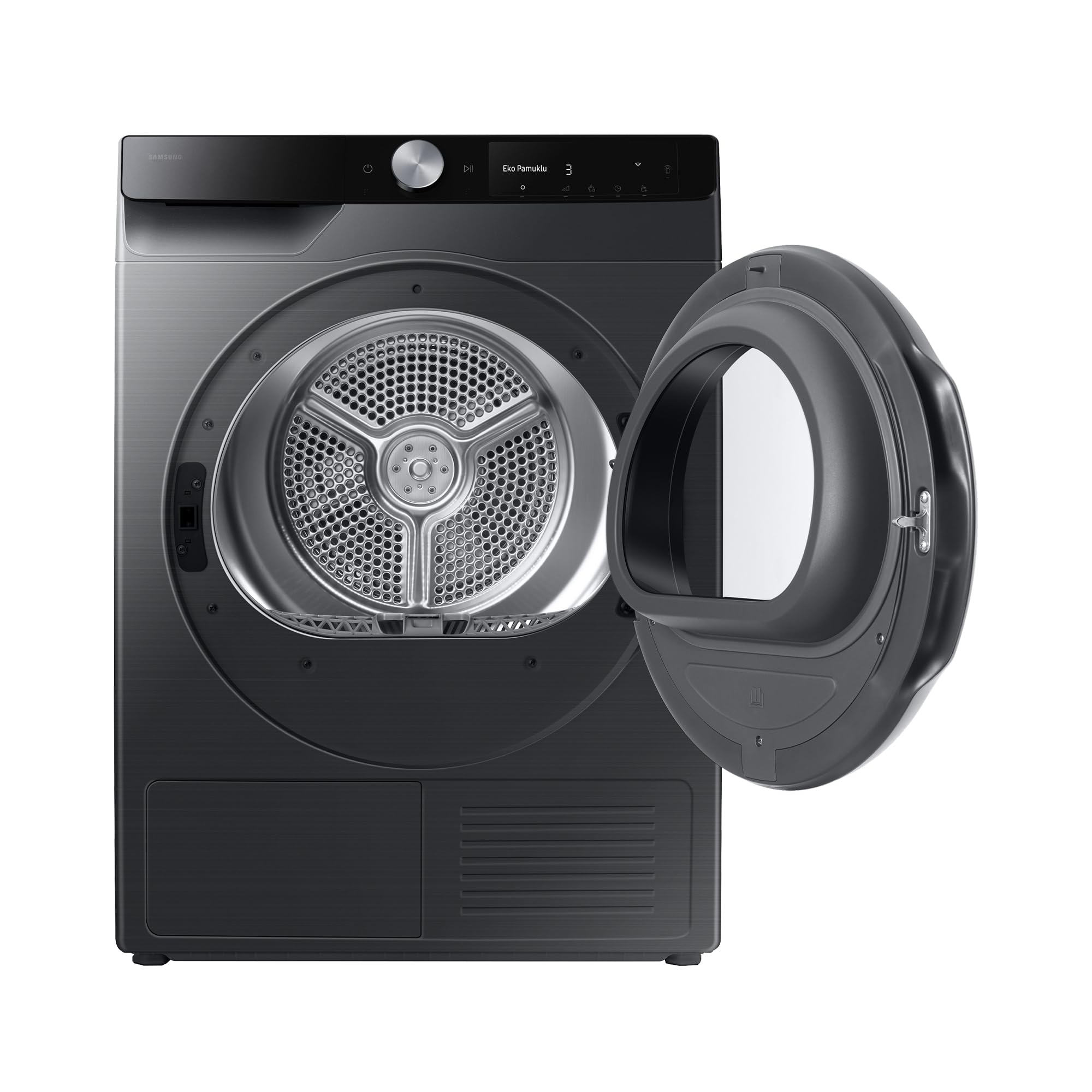 Samsung DV90DG6845LBU2 Wärmepumpentrockner DV6400D, 9 kg, EEK: A, AI Wäschetrockner mit Klartext-Display, AI Dry+ & Control, SuperSpeed, Hygiene Programm, SmartThings-App, Schwarz