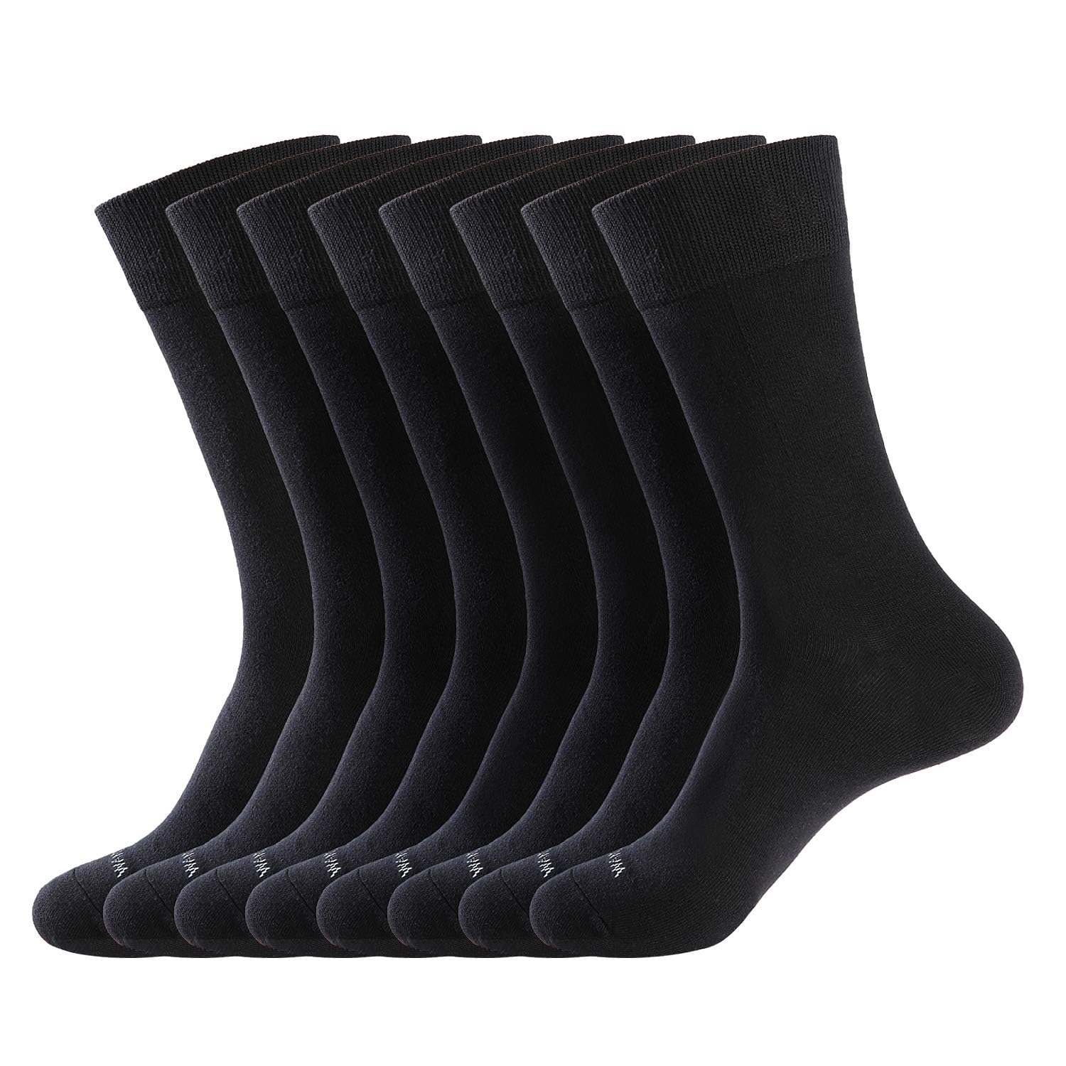 WANDER Mens Dress Socks Cotton Thin Classic Lightweight Socks 6 8 Pairs Solid Patterned Soft Breathable Socks