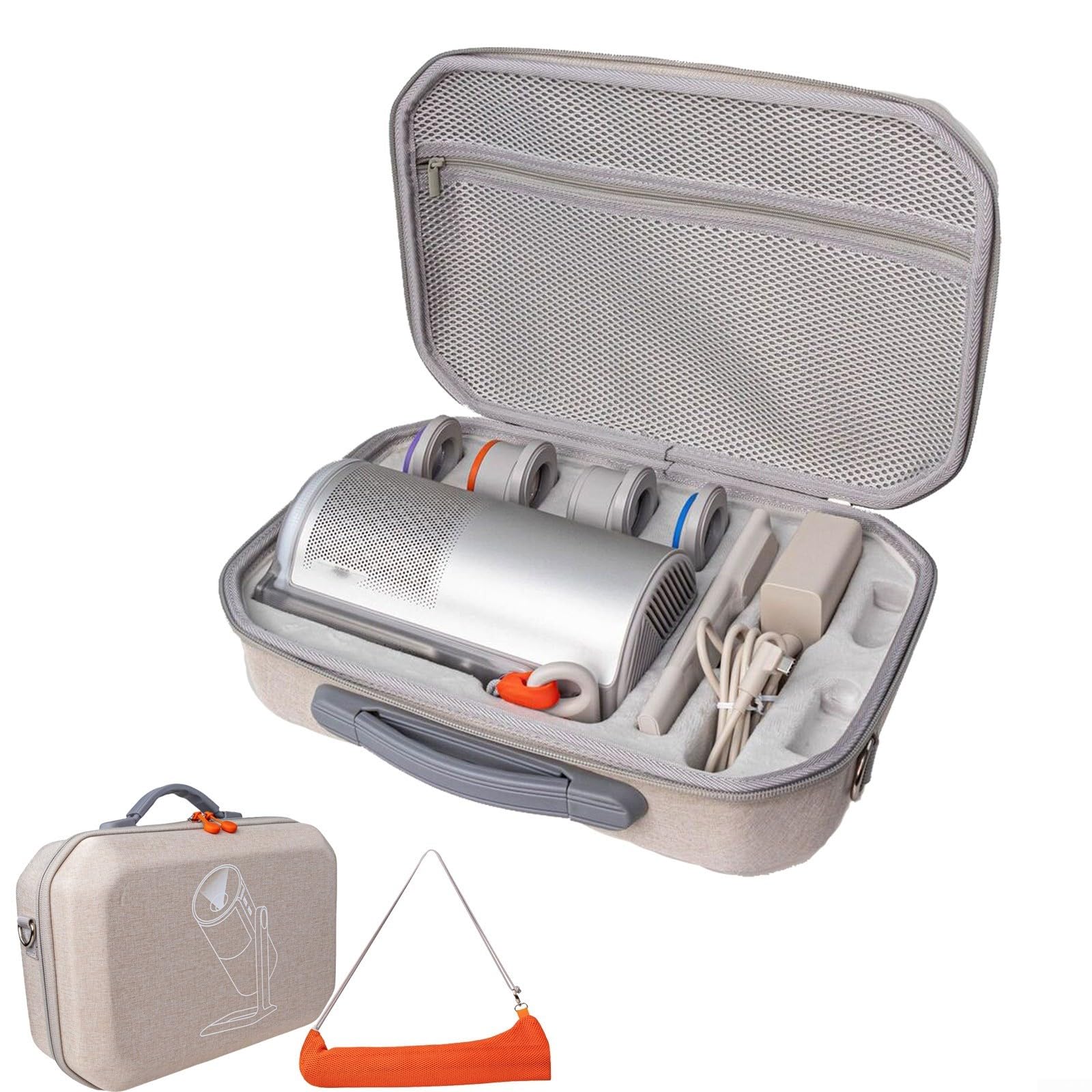 Harte Reisetasche für XGIMI MoGo 4 (2025) mit EVA-Schutz, leichte tragbare Aufbewahrungstasche mit Griff, stoßfest, wasserdicht, sturzsicher, tragbarer Organizer für elektronisches Zubehör