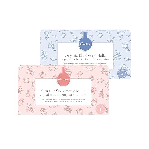 Femallay Paquete variado de supositorios hidratantes vaginales orgánicos, supositorios 100% naturales para alivio del olor vaginal y la sequedad,