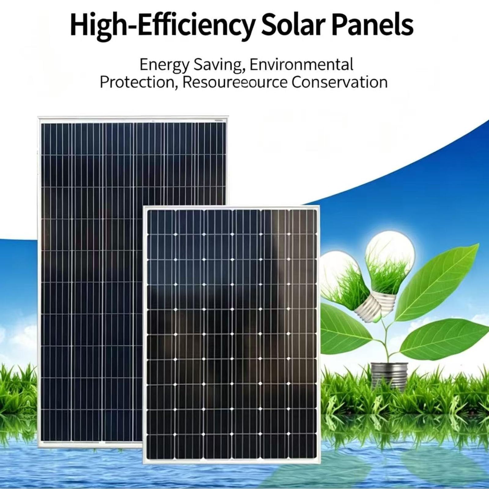 Pannello Solare Monocristallino da 100 W E 18 V, Stazione di Ricarica Portatile, Ideale per Camper, Abitazioni E Baite di Montagna 1010 * 460 * 30mm