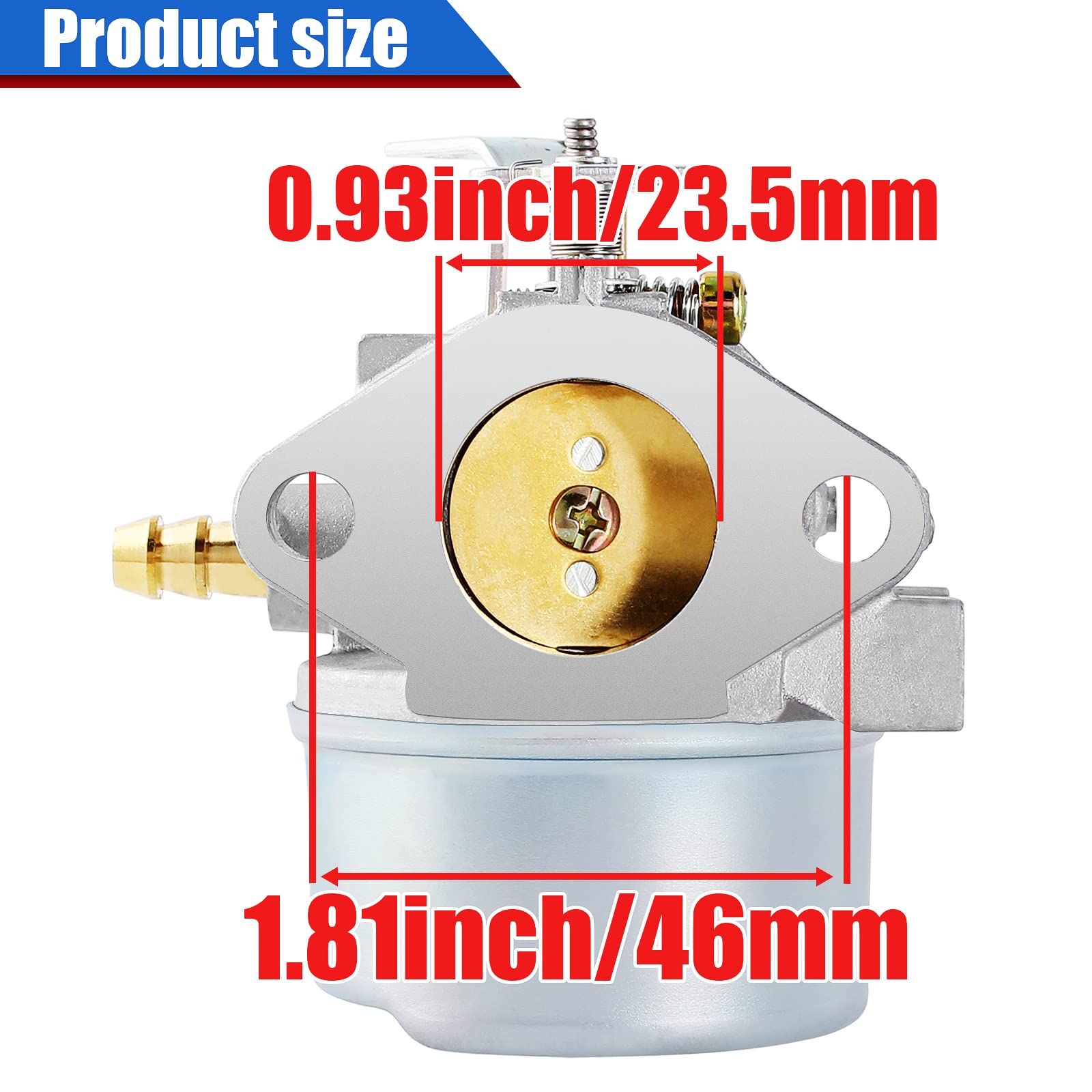 Yingshop Carburetor Compatible for Tecumseh 640349 640052 640054 640058 640058A HMSK80 HMSK85 HMSK90 HMSK100 HSMK110 LH318A LH358SA 8HP 9HP 10HP Snowblower TRX24 TRX26 TRX27 TRX32 Carb 50659 520926 - Image 2
