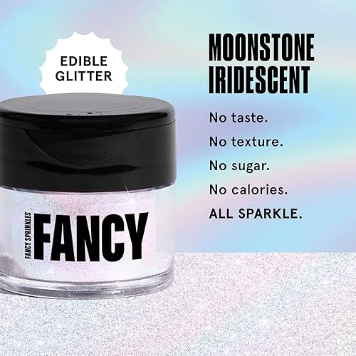 Miniatura 5 de Fancy Sprinkles Moonstone - Juego de purpurina comestible iridiscente de piedra lunar, purpurina 100% comestible para alimentos y bebidas espumosos,