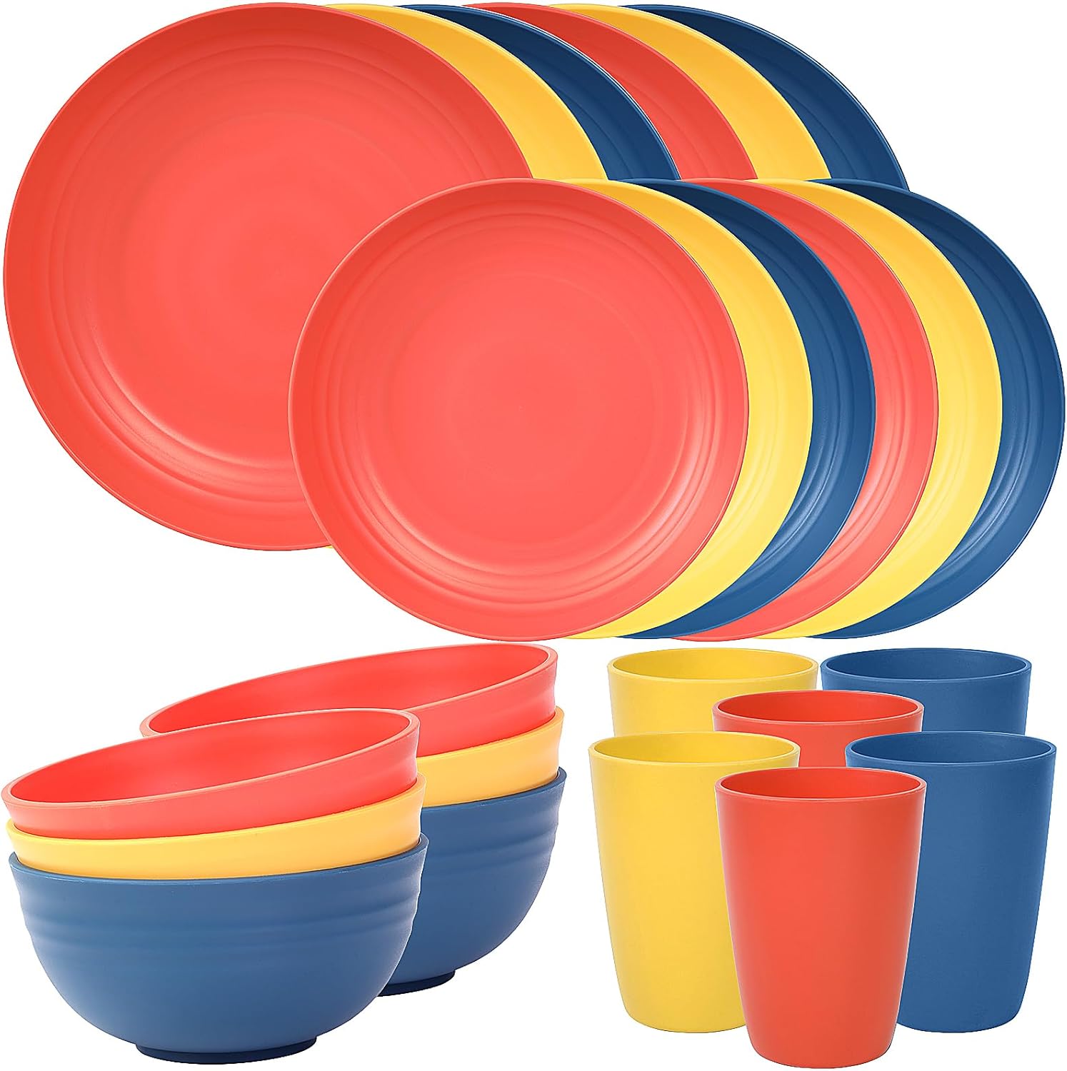 Quatish 24-pc Wheat Straw Set