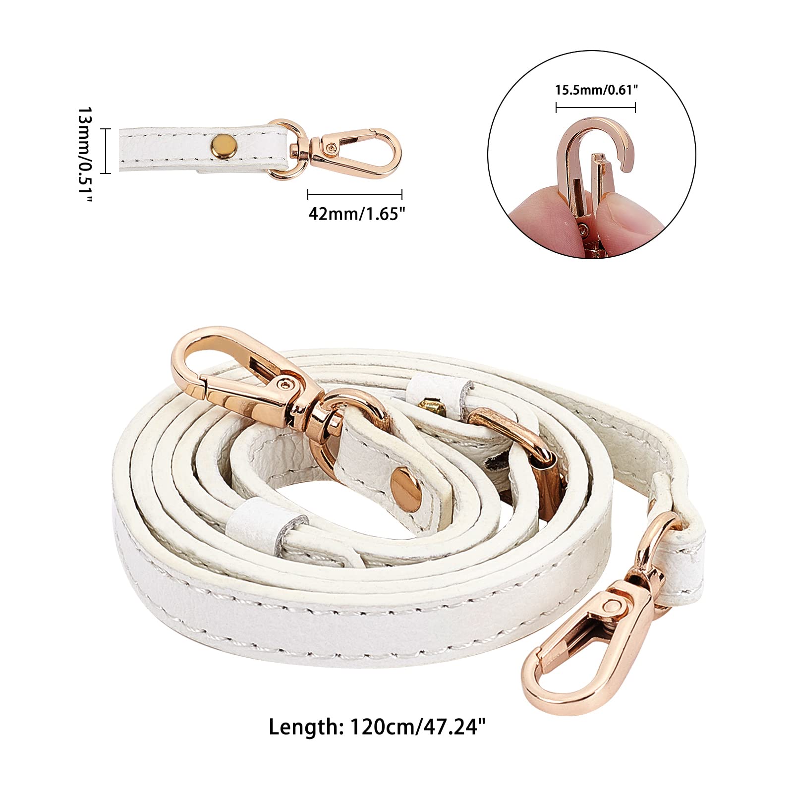 Cinghia A Tracolla Regolabile In Pelle Vachetta Per Borsa - Ricambio, Lunghezza 100-120cm