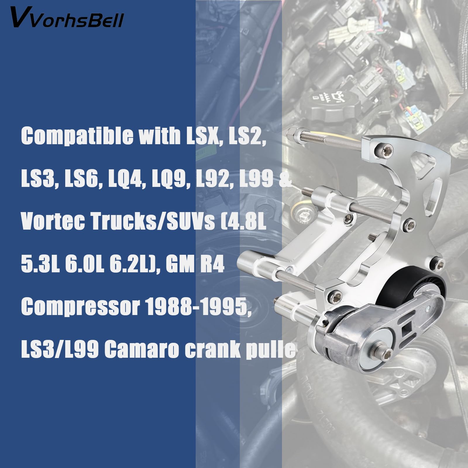 Snapklik.com : VVORHSBELL LS Swap R4 AC Compressor Bracket Kit