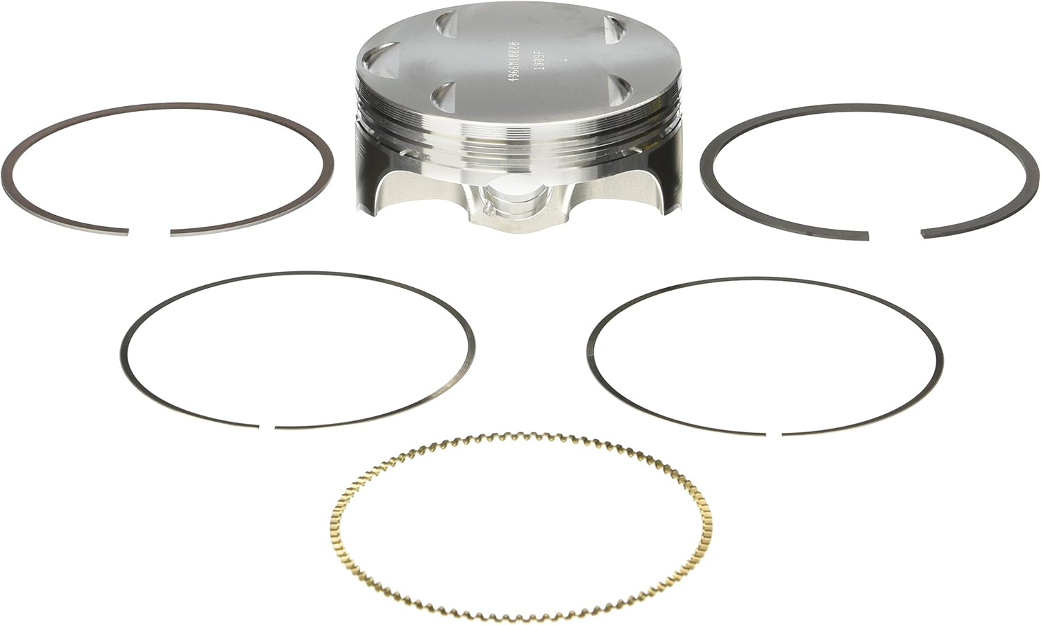 Wiseco 4966M10000 100.00mm 9.9:1 Compression 660cc ATV Piston Kit, Silver
