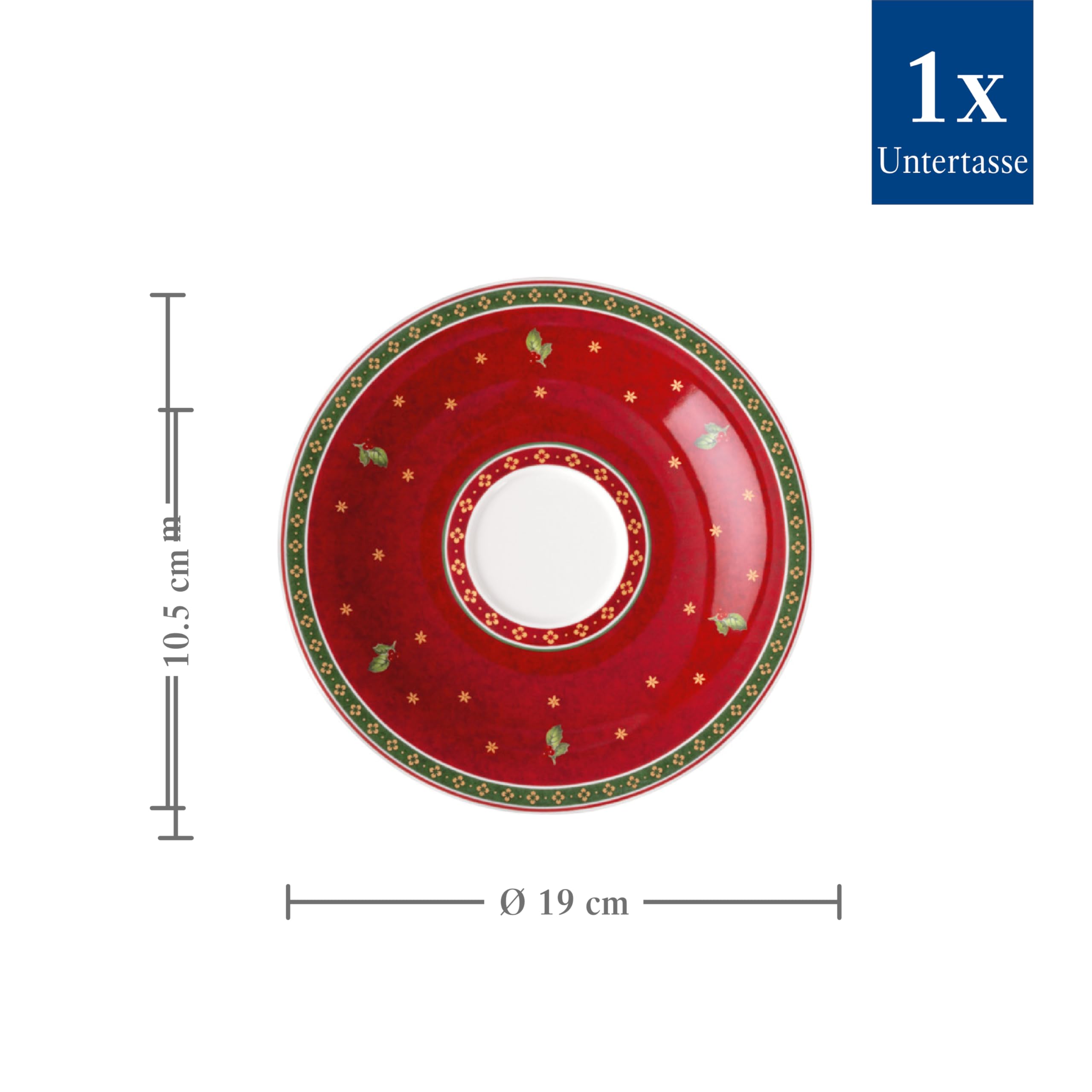 Sous-Tasse Villeroy & Boch Toy’s Delight | Porcelaine Noël | Ø16.7cm | Lave-vaissable Et Micro-ondable