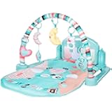 TEMI Baby Gym Toys & Activity Play Mat, Kick and Play Piano Gym Center with Music and Lights, Electronic Learning Toys for Infants, Toddlers, Newborn, Girls and Boys Ages 1 to 36 Months