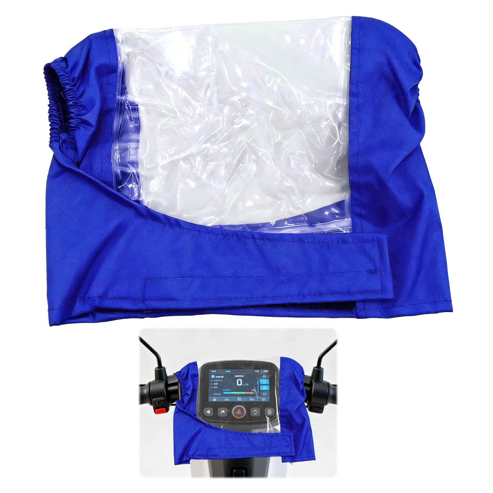 Control Panel Waterproof Cover, Mobility Scooter Rain Cover,Waterproof Clear Tiller Cover, Universal Tiller Top Protection Console Cover for Elderly Mobility Electric Wheelchair Arm Joystick (Blue)