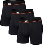 SAXX Underwear Co. Men's Non-Stop Cotton Relaxed Fit Boxer Brief Fly 3-Pack