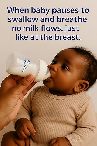 Miniatura 8 de Juego de biberones para recién nacidos 2 biberones sin BPA (8.1 fl oz y 10.1 fl oz) con chupete de silicona 8.1 fl oz es de 0 a 12 meses y 10.1 fl