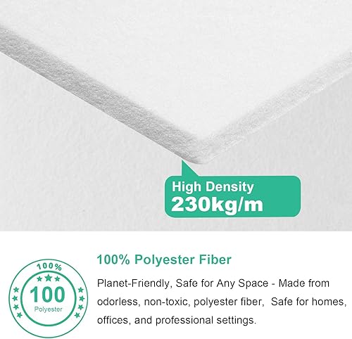 Miniatura 5 de Paneles acústicos de pared, azulejos con cancelación de ruido para estudio en casa y oficina, a prueba de sonido de calidad, paneles de espuma a