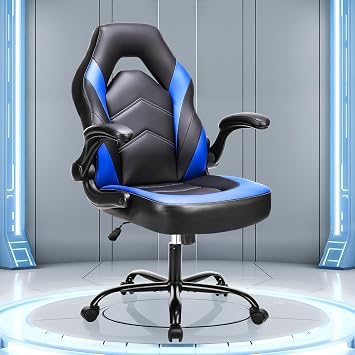 OLIXIS Computer Gaming Chair, Lumbar Support, PU Leather