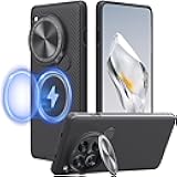 Magnetic for OnePlus 12 Case, [Compatible with Magsafe] [Dazzling Camera Cover] [Metal Kickstand], Anti Scratch & Slip Slim Fit Shockproof Protective Phone Case for OnePlus 12 5G, Black