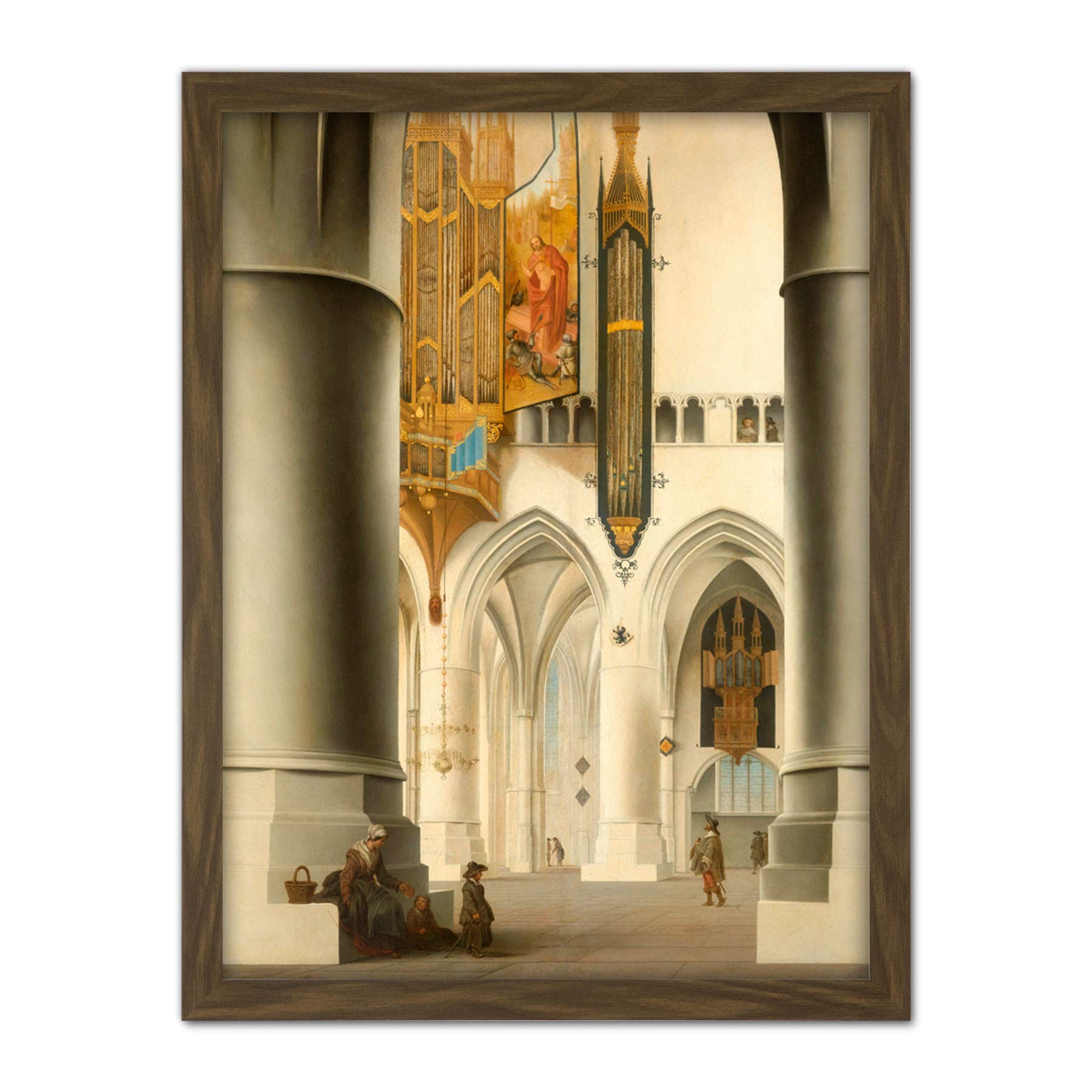 Artery8 Saenredam Interior Of The Church Of St Bavo Artwork Framed Wall Art Print 18X24 Inch