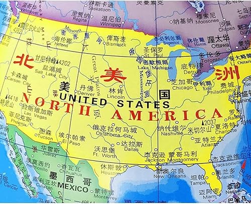 Miniatura 8 de Globo Terráqueo - Globo de pie de 45.3 in45.2 pulgadas de altura, globo mundial giratorio de 720 en todas las direcciones Globo geográfico grande de