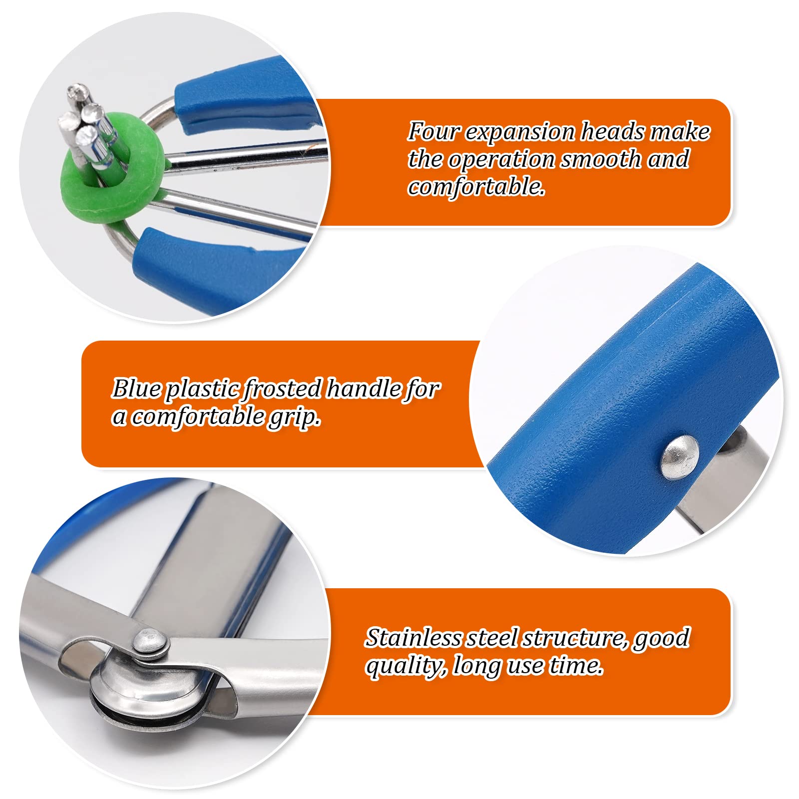 Pinza per Castrazione di Maiale Blu Offset per Pecora Bovini Pecore per Suini Attrezzatura per l'allevamento (1 Pinza e 100 Anelli)