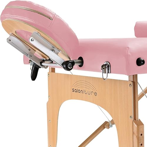 Miniatura 39 de Mesa de masaje portátil profesional con respaldo, varios colores disponibles, de Saloniture , Crema