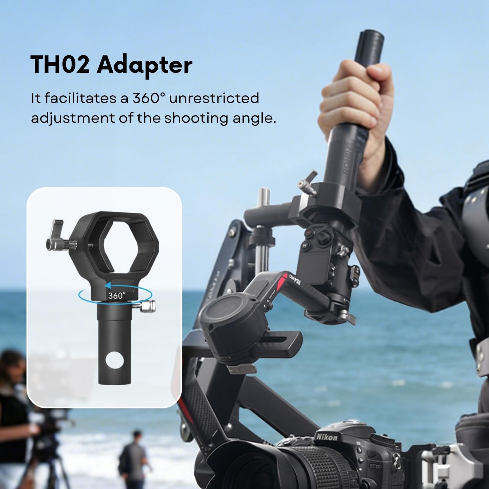 Thanos Pro C3Ⅱ Steadicam Gilet Gimbal Stabilizzatore, Braccio inclinabile regolabile, Gilet stabilizzatore Gimbal per DJI Ronin RS5 RS4 PRO,DJI RS4 Mini, RS3 Mini, RS3 PRO, RS2,etc. Payload 5–12,5 kg