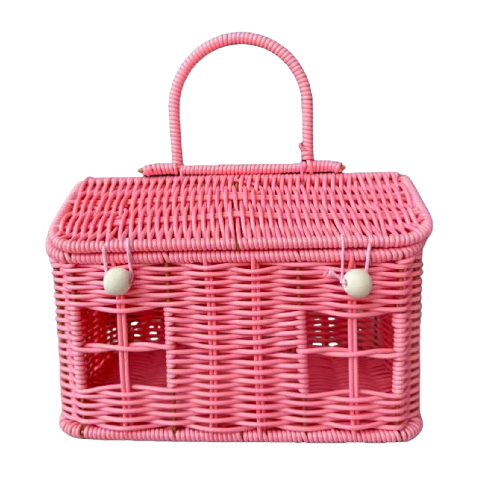 Panier à main tissé idéal pour ranger vos plaids avec élégance