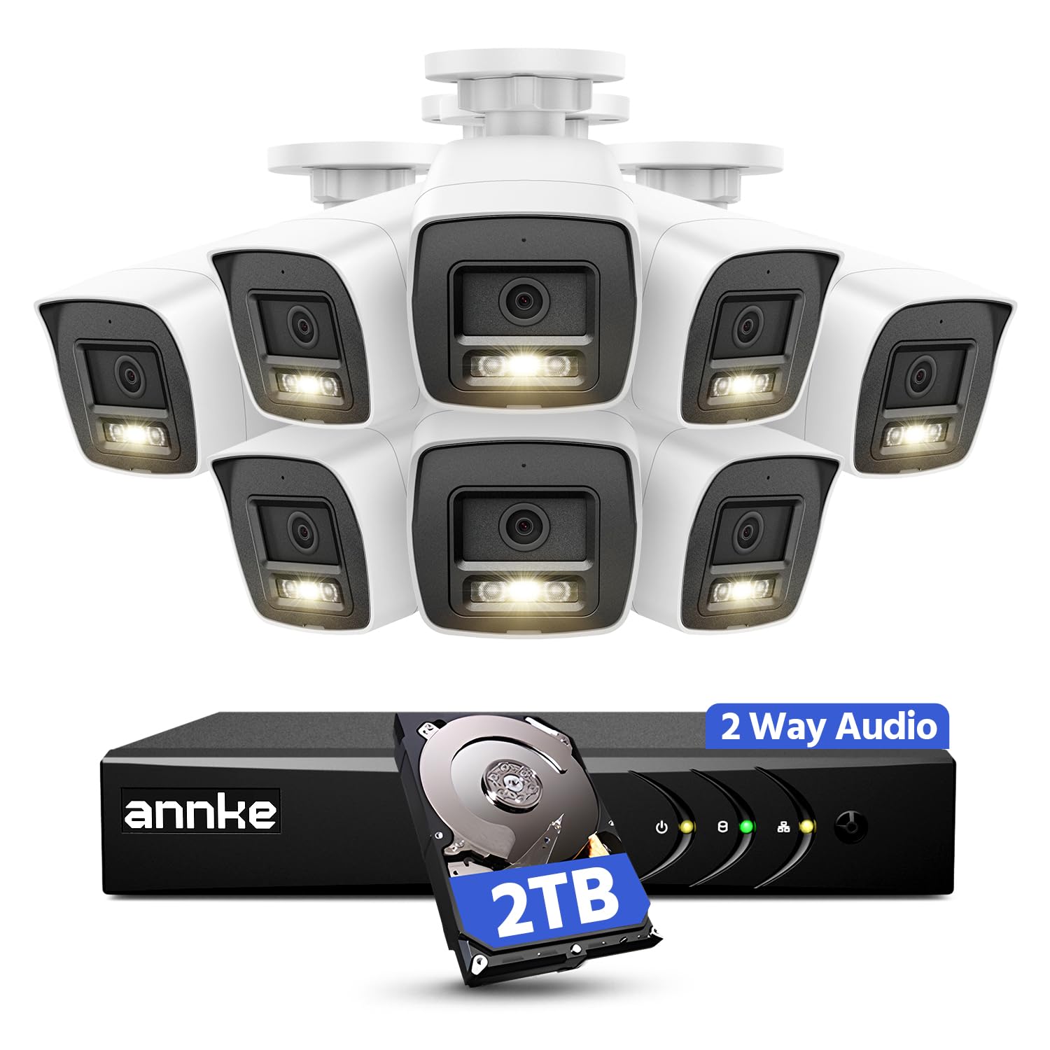 5MP ネットワークカメラ EW-BS1N28R30 2台セット Amazon.com : ANNKE 2MP Two-Way Audio Security Camera System, 8CH
