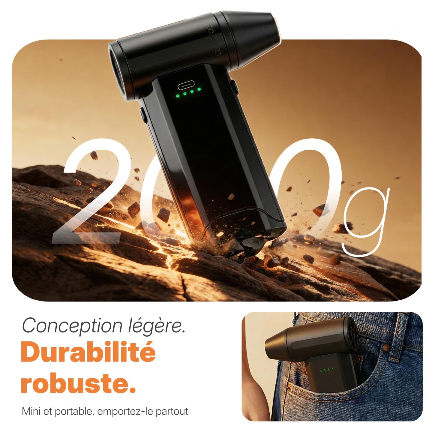 Souffleur d'Air Comprimé Électrique 110000RPM, Nettoyeur Clavier sans Fil, Jet Fan Puissant pour PC, Voiture et Maison, Alternative aux Bombes d'Air Sec, Dépoussiérant Portable Rechargeable (noir)