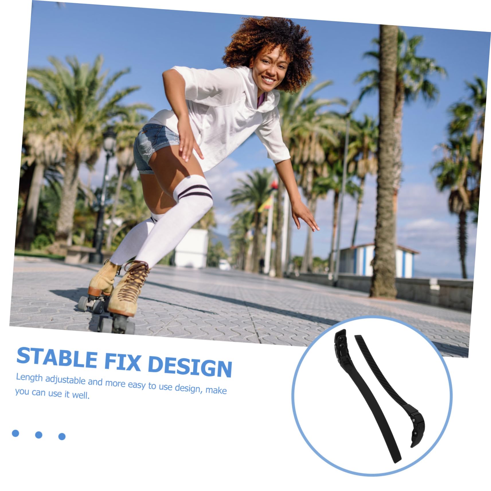 MUELODSIC Roller Skate Buckle Straps 2 Pack for Skating Shoes Professional Design Easy to Use