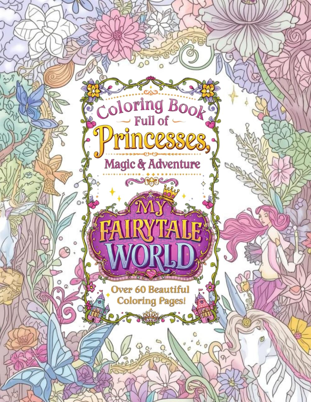 My Fairytale World: Coloring Book Full of Princesses, Magic & Adventure