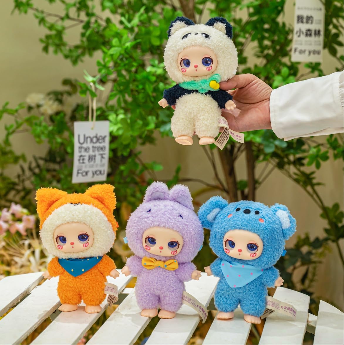 Liila‘s Zoo Series Blind Box, Adorable Collectible Toys, 6.3IN Hangable Doll with Unique Designs Birthday Gifts for Adults, 6PCS (No Repeat Doll)