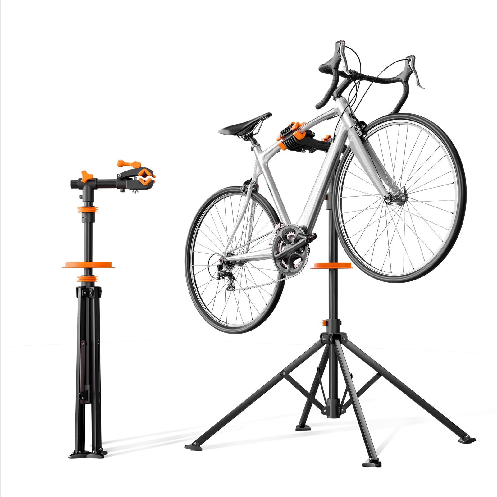 Fahrrad Montageständer für E-Bikes & MTB – 30kg Traglast – Stabiler Reparaturständer aus Aluminium, 360° Drehbar, Höhenverstellbar bis 170cm mit Werkzeugablage