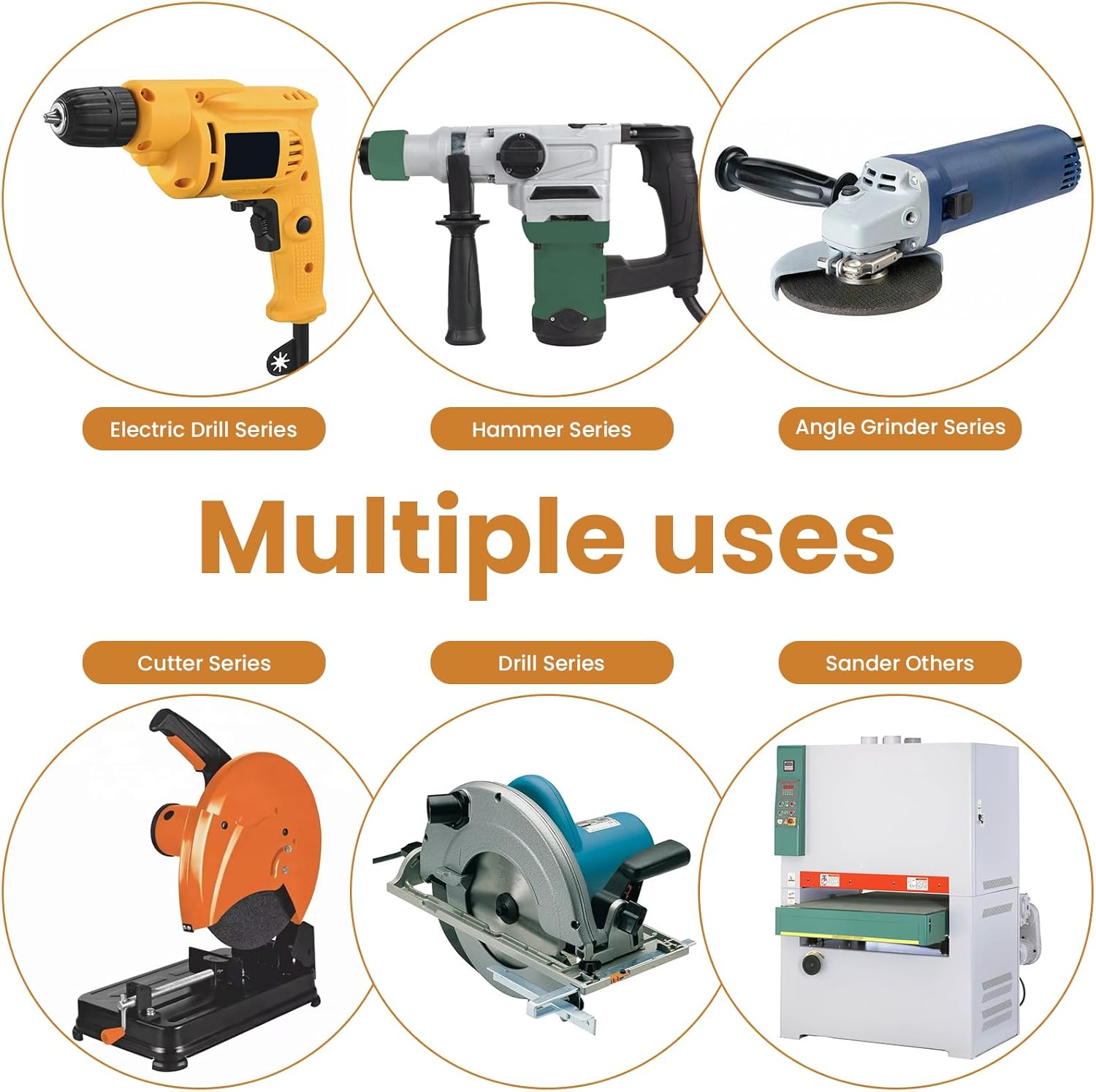 72Pcs 24 Different Sizes Electric Motor Carbon Brushes Set, Repair Various Tools, Motors Part Such as Electric Hammer Drills, Circular Saws