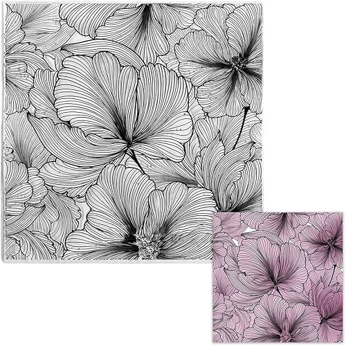 Miniatura 6 de Sellos transparentes de fondo de flores para hacer tarjetas, álbumes de recortes, manualidades, manualidades, flores, sellos de silicona