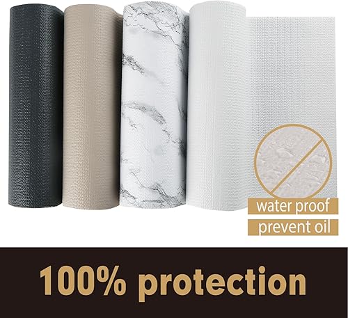 Miniatura 7 de Revestimiento para cajones y estantes, de 12 x 10 pies, no adhesivo, resistente al agua, fácil de limpiar y recortar, revestimientos de superficie