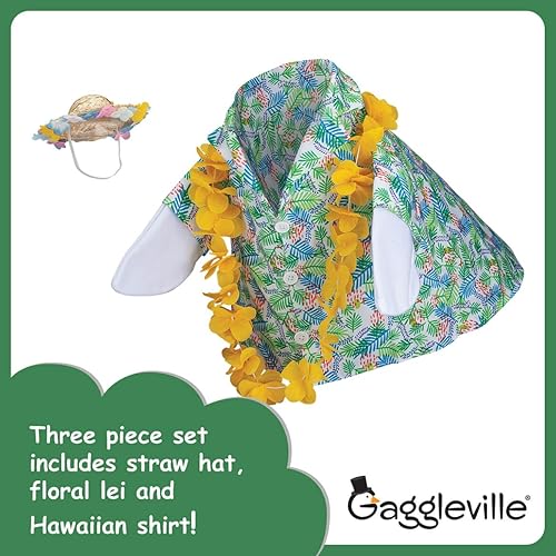 Miniatura 9 de Fox Valley Traders Gaggleville - Traje de ganso hawaiano, se adapta a una estatua grande de 23 pulgadas de alto