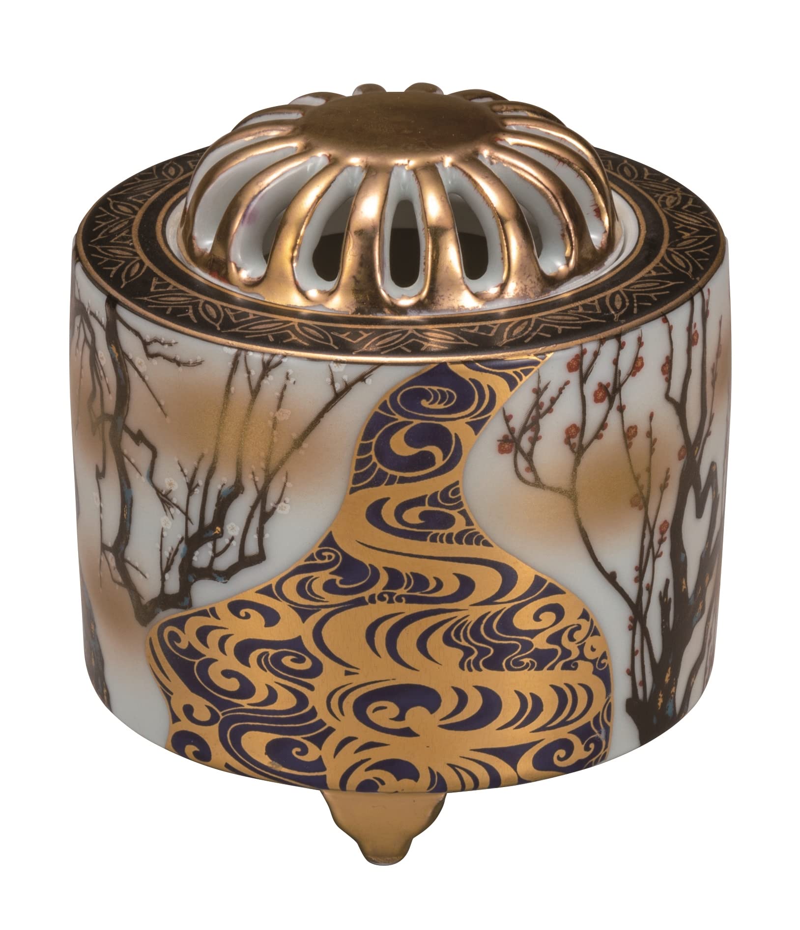 Amazon｜『九谷焼』香炉（3.2号）光琳梅 K7-1433｜仏壇用香炉